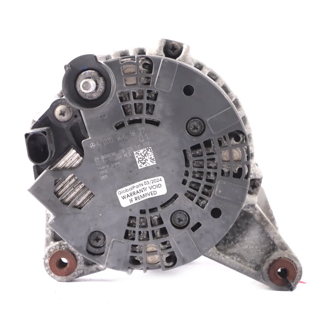 Lichtmaschine Mercedes W212 W447 X253 C238 Benziner M274 150A Bosch  - SKU A0009060922 - Teilenummer A0009060922