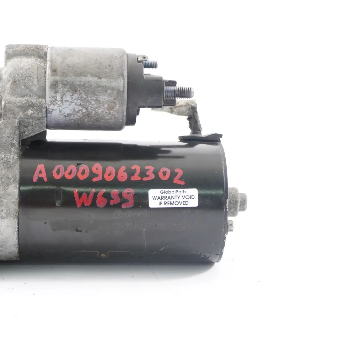  Starter Motor Mercedes W639 W906 Diesel Engine - SKU A0009062302 - Part number A0009062302