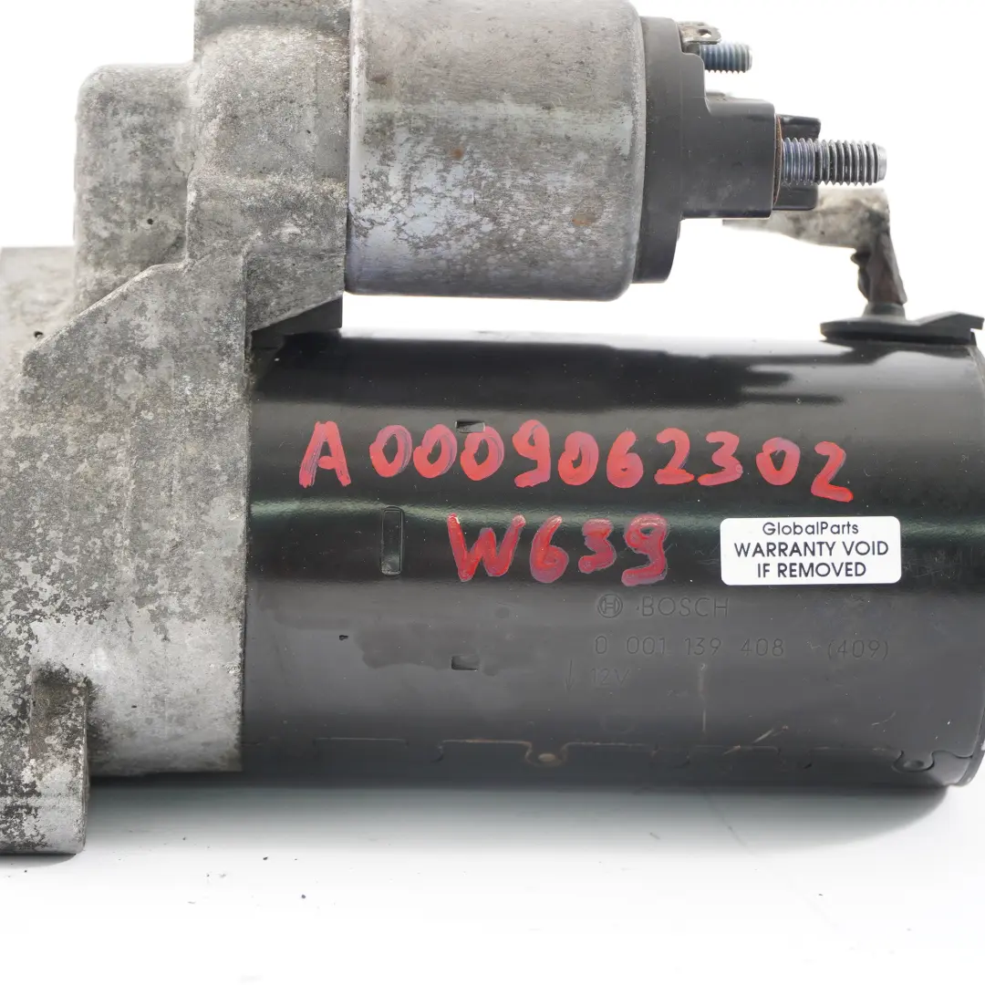  Moteur de démarrage Mercedes W639 W906 Diesel Engine - SKU A0009062302 - Numéro de pièce A0009062302