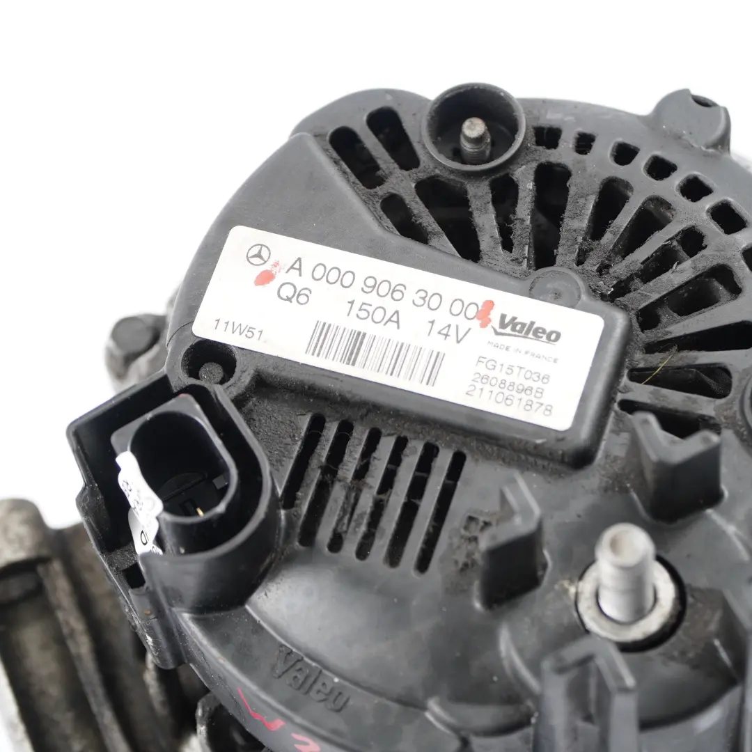  Alternatore Generatore Mercedes W204 W212 M271 Motore Valeo 150A 14V - SKU A0009063000 - Numero di parte A0009063000