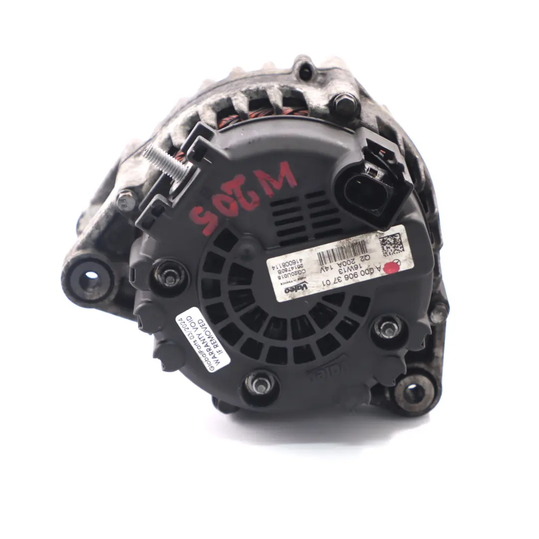 Alternatore 14V/200A Valeo Motore Diesel M626 per Mercedes W205 con numero di parte A0009063701 Mercedes W205 Alternatore 14V/200A Valeo Motore Diesel M626 - SKU A0009063701 - Numero di parte A0009063701