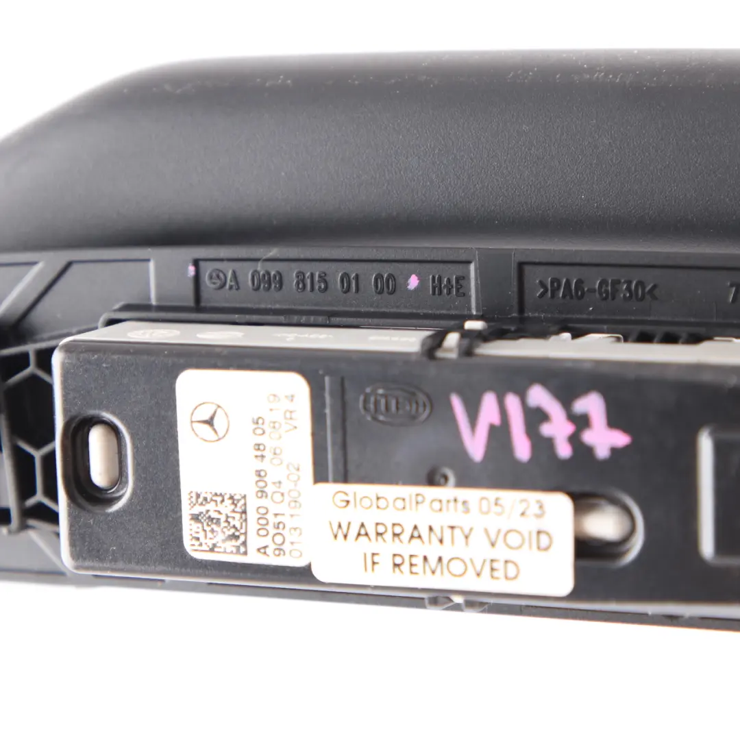  Agarre de Techo Mercedes W177 W247 Interior Manija Luz Trasera Derecha Negro - SKU A0009064805 - Número de pieza A0009064805