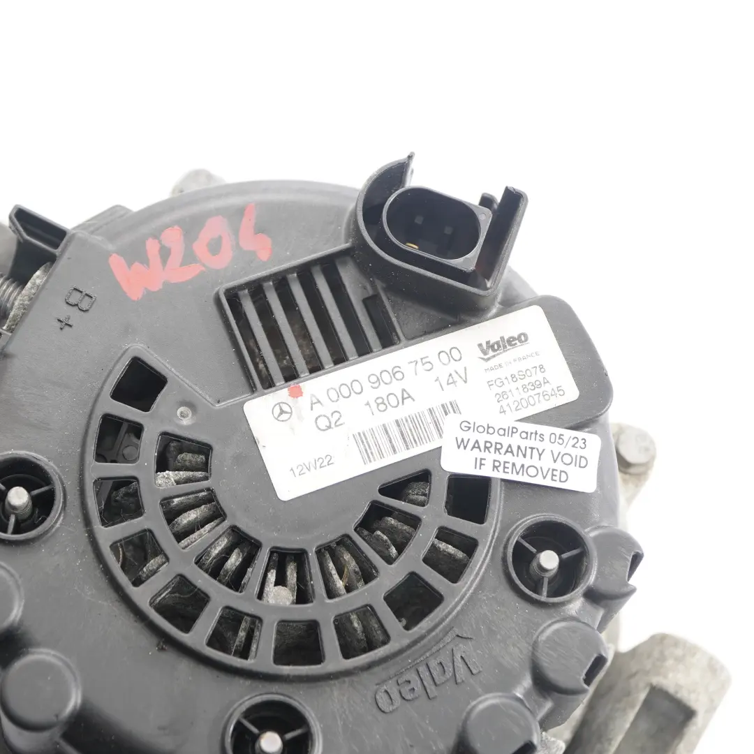  Alternator Generator Mercedes W204 W212 Diesel Engine Valeo 180A 14V - SKU A0009067500 - Part number A0009067500