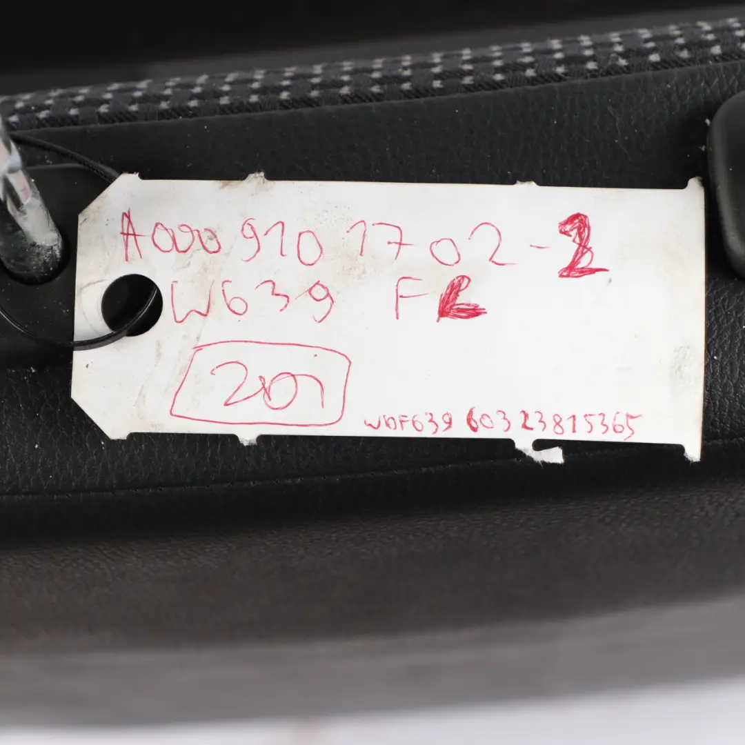 Front Left N/S Seat Cloth Fabric Lima Black to Mercedes Vito W639 with Part number A0009101702 Mercedes Vito W639 Front Left N/S Seat Cloth Fabric Lima Black - SKU A0009101702-2 - Part number A0009101702