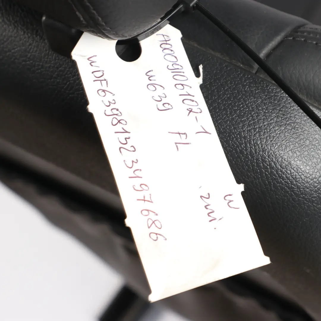 Front Left N/S Single Seat Leather Black Interior to Mercedes Vito Viano W639 with Part number A0009106102 Mercedes Vito Viano W639 Front Left N/S Single Seat Leather Black Interior - SKU A0009106102-2 - Part number A0009106102