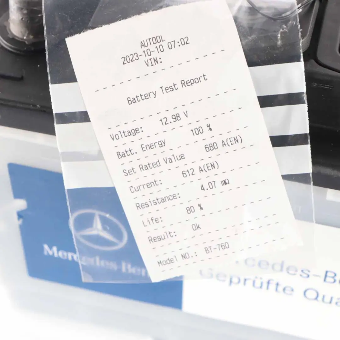 Mercedes 12V Accumulator Battery 74Ah 680A - SKU A0009823108-1 - Part number A0009823108