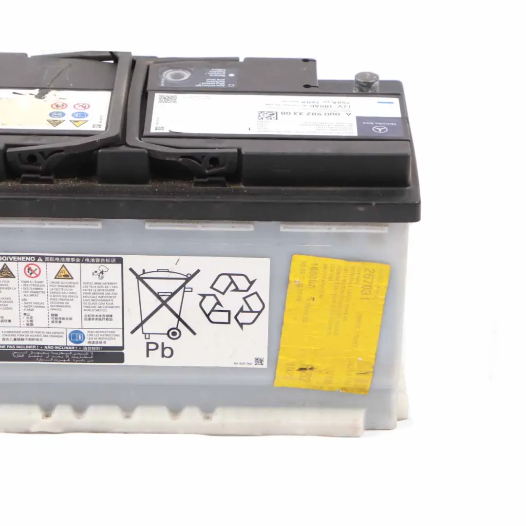 Accumulator Battery 100Ah 760A to Mercedes 12V with Part number A0009823308 Mercedes 12V Accumulator Battery 100Ah 760A - SKU A0009823308 - Part number A0009823308