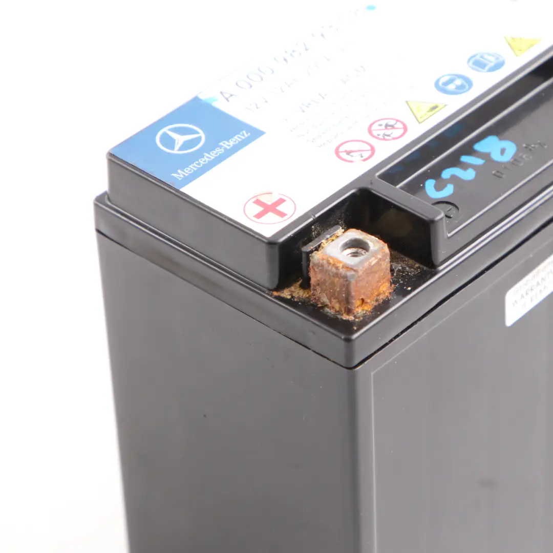 Mercedes W212 W218 12Ah 200A Auxiliary Additional Generator Battery - SKU A0009829308 - Part number A0009829308