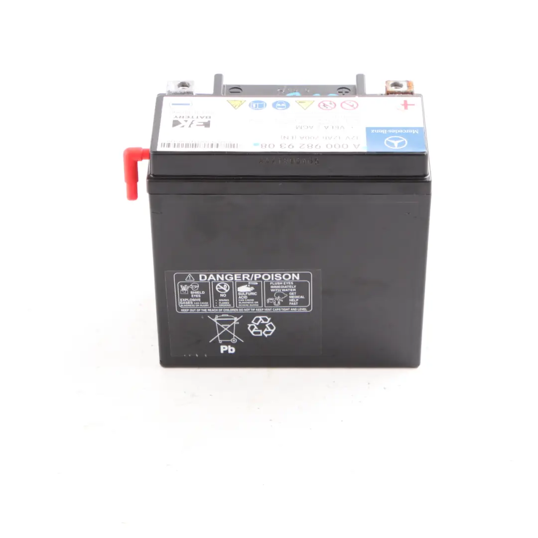 W218 12Ah 200A Auxiliary Additional Generator Battery to Mercedes W212 with Part number A0009829308 Mercedes W212 W218 12Ah 200A Auxiliary Additional Generator Battery - SKU A0009829308 - Part number A0009829308