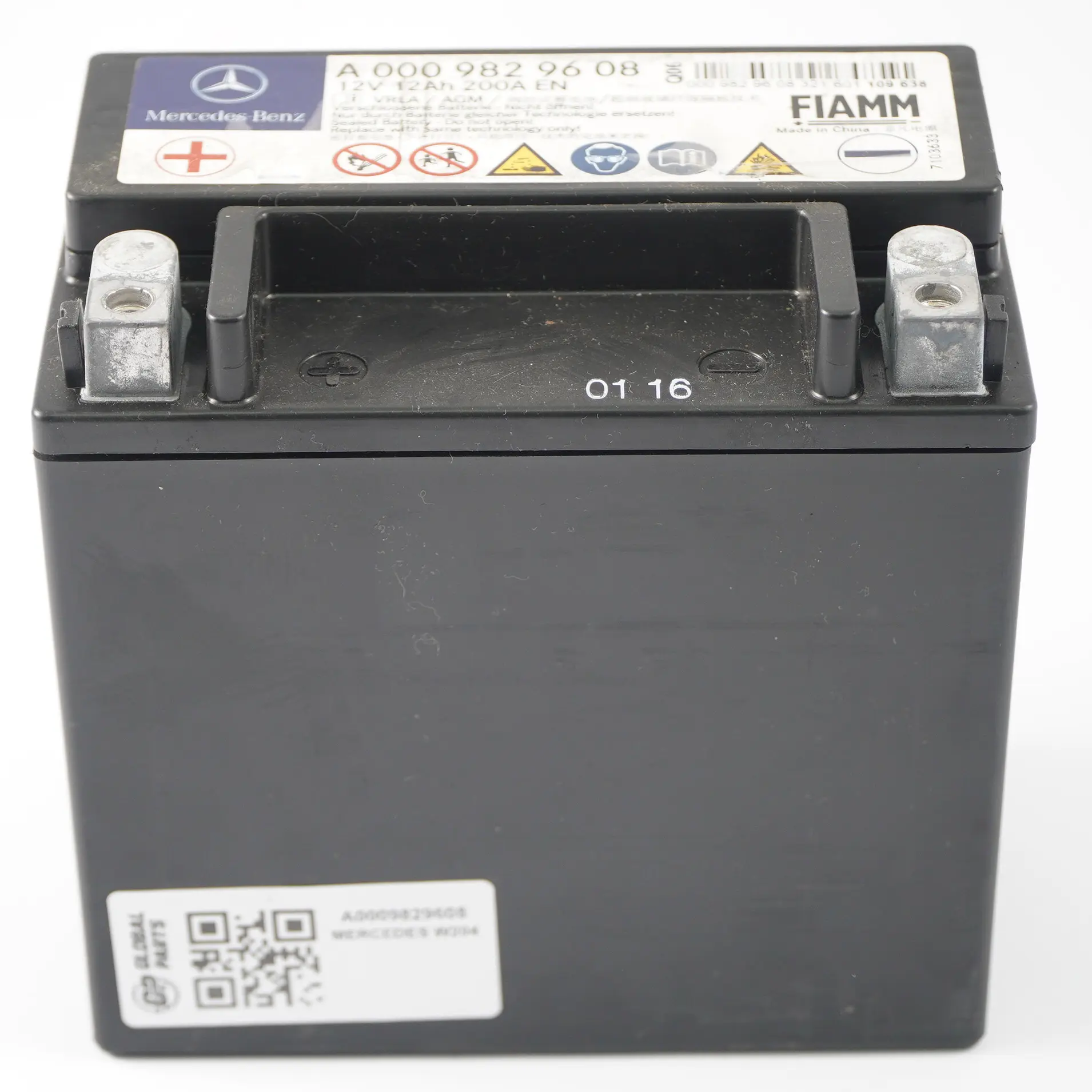 Mercedes W204 W212 W222 Batteria supplementare ausiliaria generatore A0009829608