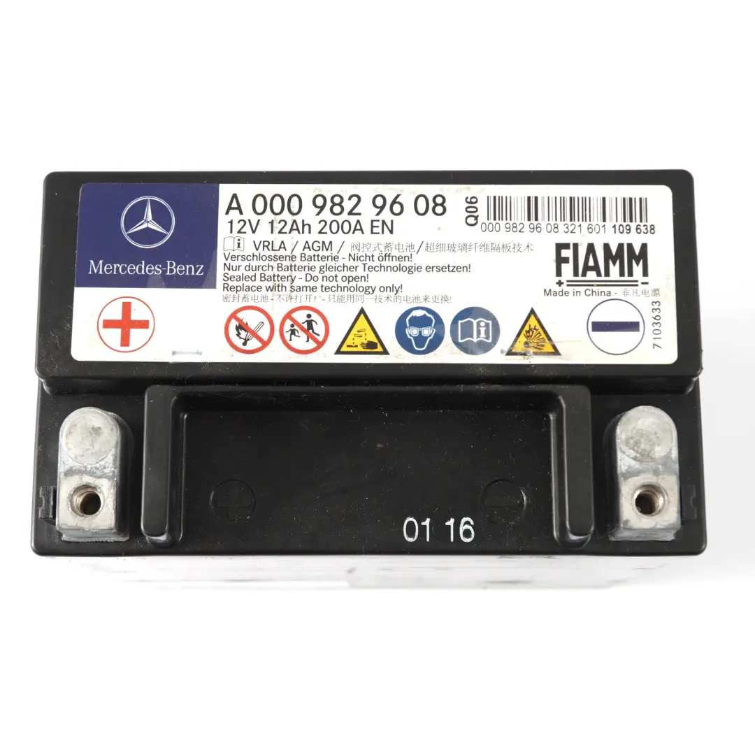 Auxiliary Additional Generator Battery Mercedes W204 W212 W222 - SKU A0009829608 - Part number A0009829608