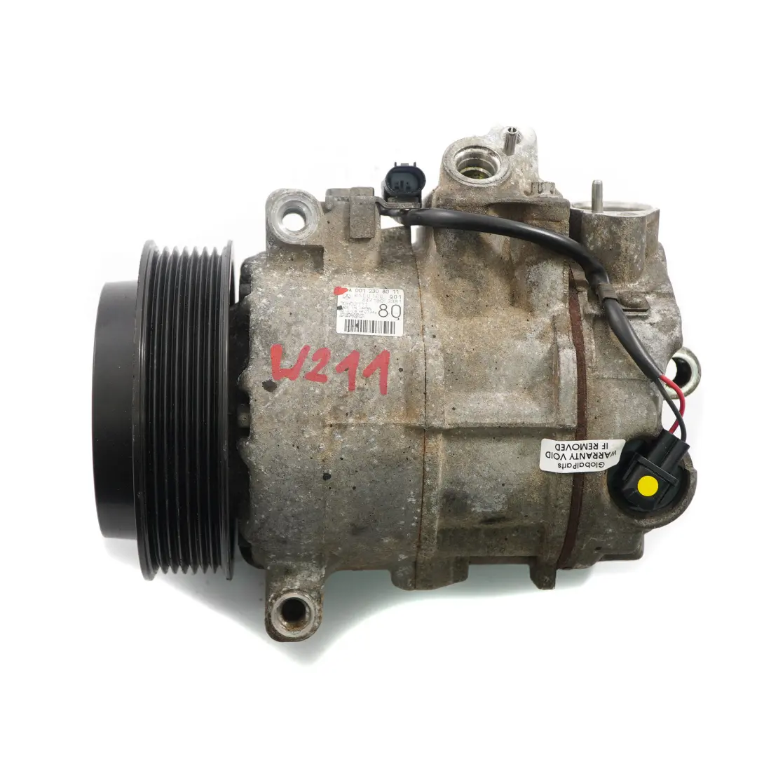 Compresor Aire Acondicionado para Mercedes W211 R171 con número de pieza A0012308011 Mercedes W211 R171 Compresor Aire Acondicionado - SKU A0012308011 - Número de pieza A0012308011