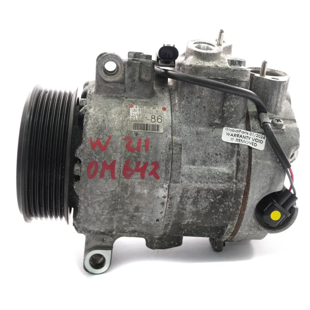 Mercedes W211 OM642 Air Conditioning Refrigerant Compressor A/C Pump - SKU A0012308611 - Part number A0012308611