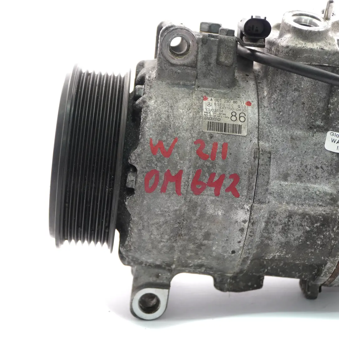 OM642 Sprężarka Klimatyzacji Kompresor do Mercedes W211 o numerze A0012308611 Mercedes W211 OM642 Sprężarka Klimatyzacji Kompresor - SKU A0012308611 - Numer Części A0012308611