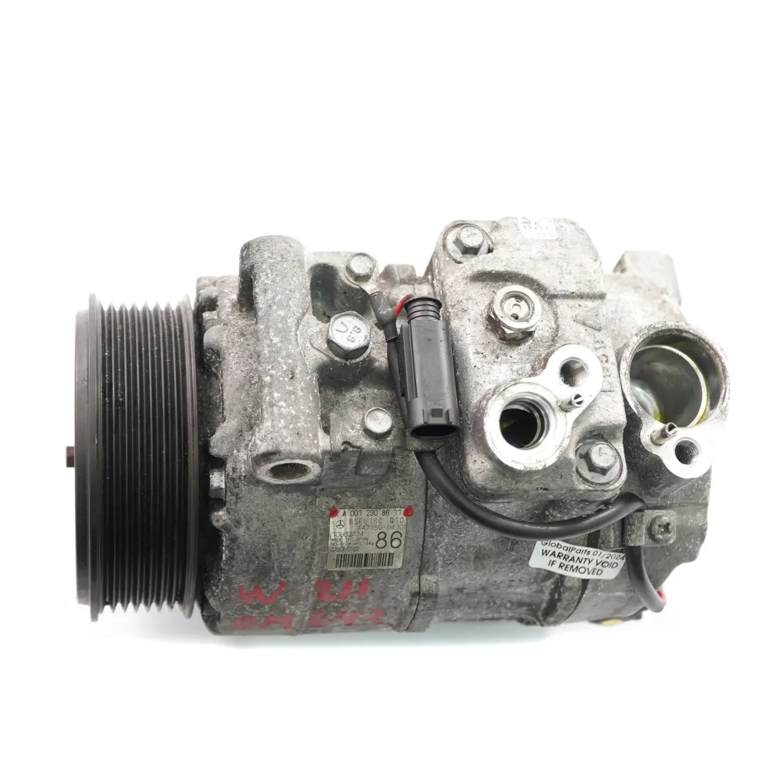 Mercedes W211 OM642 Climatisation Compresseur réfrigérant Pompe A/C - SKU A0012308611 - Numéro de pièce A0012308611