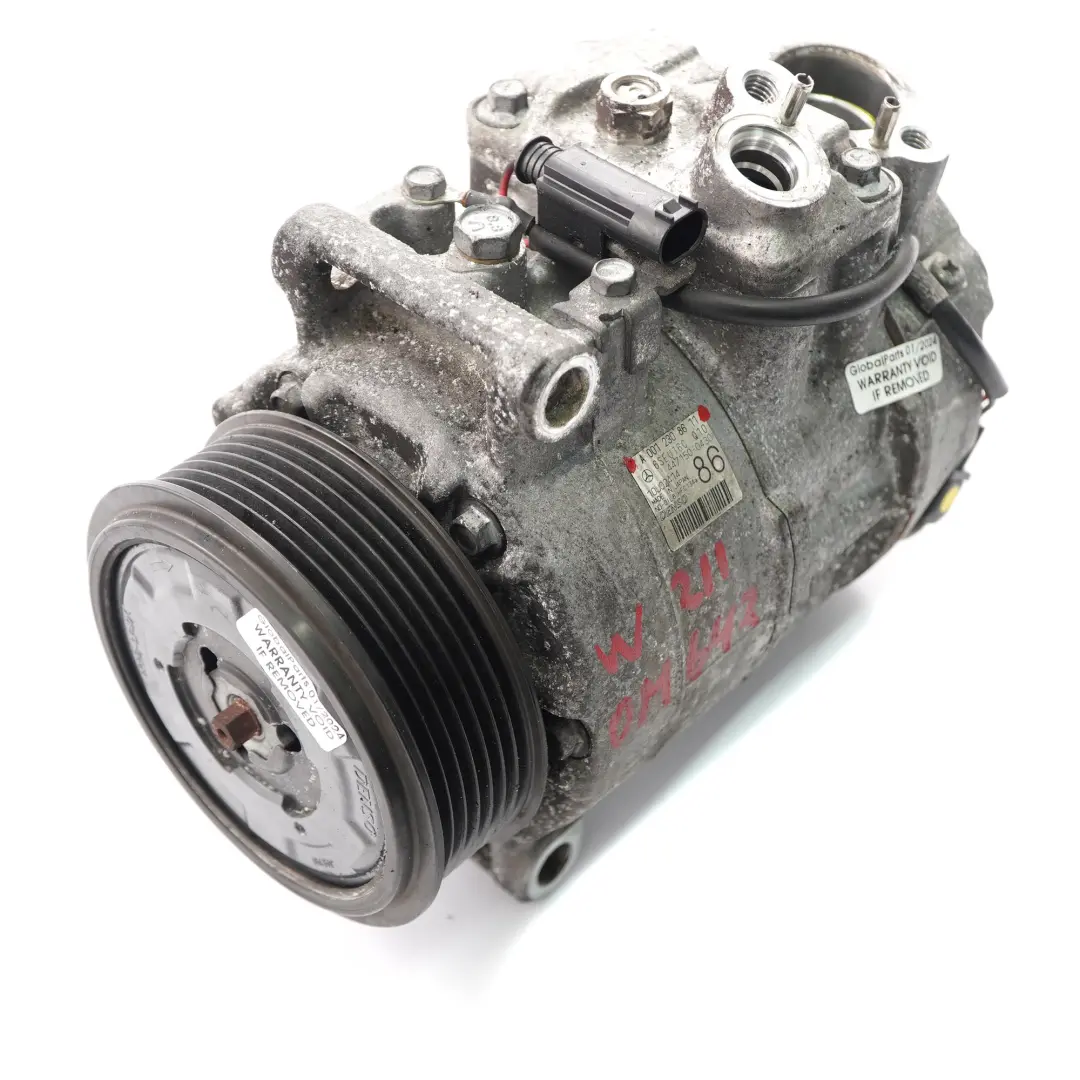 Mercedes W211 OM642 Climatisation Compresseur réfrigérant Pompe A/C - SKU A0012308611 - Numéro de pièce A0012308611