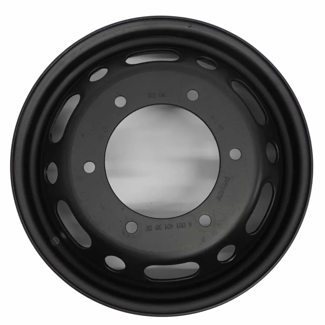 Llanta de acero negra 16" 5,5J ET:109,5 para Mercedes Sprinter W906 con número de pieza A0014013602 Mercedes Sprinter W906 Llanta de acero negra 16" 5,5J ET:109,5 - SKU A0014013602-1 - Número de pieza A0014013602