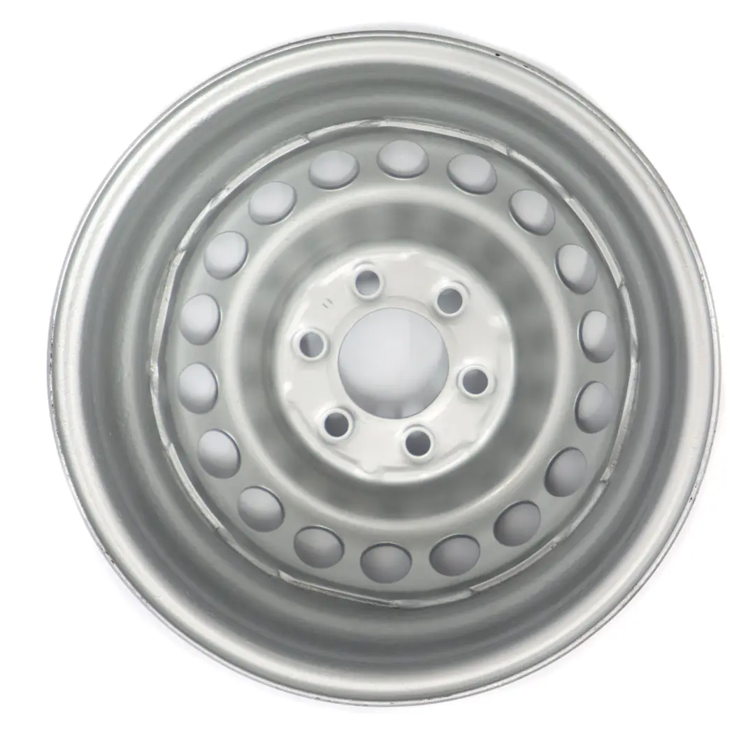 Silberne Stahlfelge Felge 16" 6,5J ET:62 für Mercedes Sprinter W906 mit Teilenummer A0014014802 Mercedes Sprinter W906 Silberne Stahlfelge Felge 16" 6,5J ET:62 - SKU A0014014802-2 - Teilenummer A0014014802