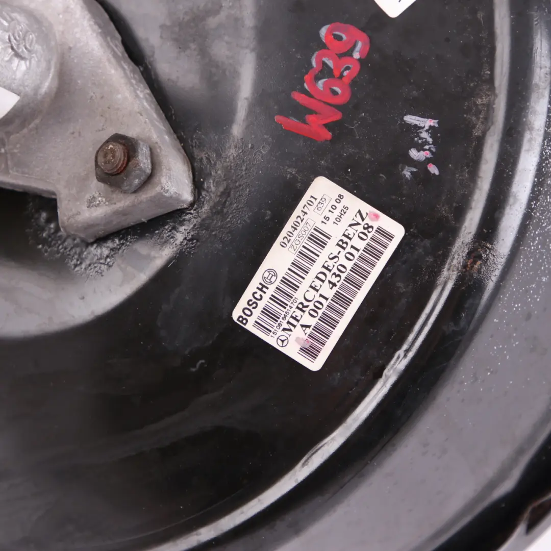  Servofreno Mercedes W639 Unità Di Spinta Del Freno Cilindro Maestro - SKU A0014300108 - Numero di parte A0014300108