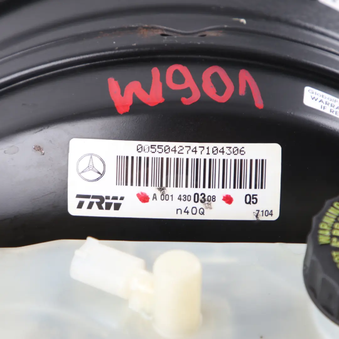 Brake Servo Mercedes Sprinter W901 W903 Booster Master Cylinder Unit to with Part number A0014300308 Brake Servo Mercedes Sprinter W901 W903 Booster Master Cylinder Unit - SKU A0014300308 - Part number A0014300308