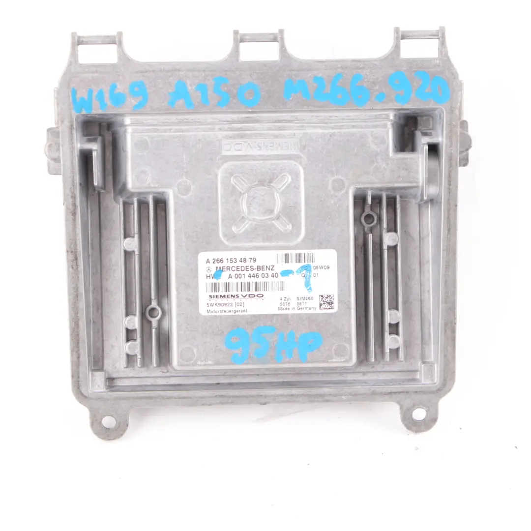 Mercedes W169 A150 M266.920 95HP Engine Control Unit ECU Kit Key - SKU A0014460340-1 - Part number A0014460340