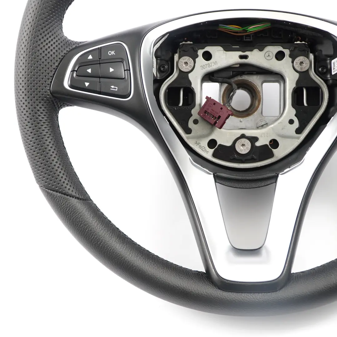 NUEVO Volante de Cuero Negro Multifunción para Mercedes W176 W246 con número de pieza A0014608803 Mercedes W176 W246 NUEVO Volante de Cuero Negro Multifunción - SKU A0014608803-1 - Número de pieza A0014608803