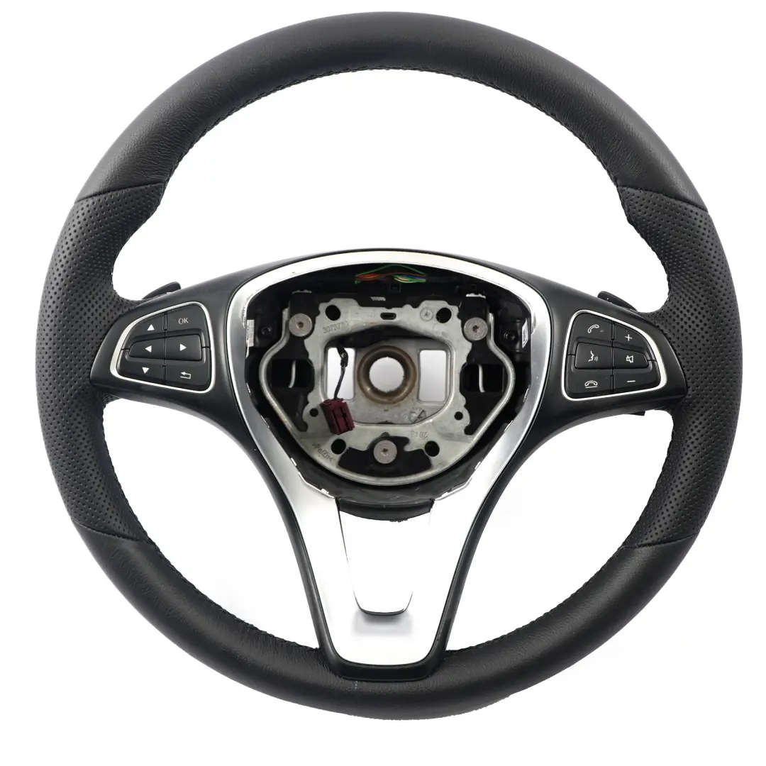 NEU Schwarzes Leder lenkrad Schalt Wippen Mercedes W176 W246 - SKU A0014608903-1 - Teilenummer A0014608903