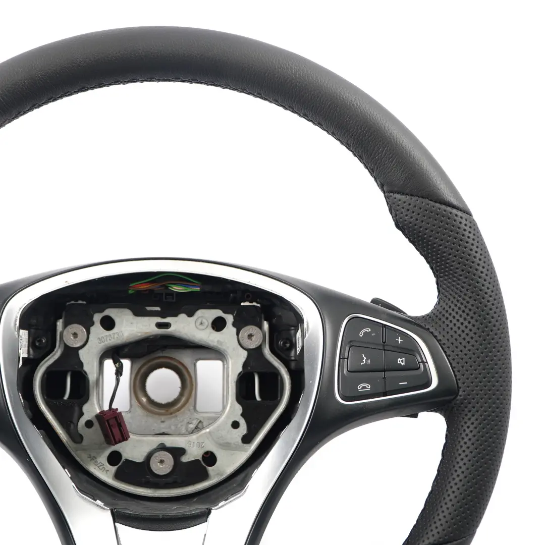 NEU Schwarzes Leder lenkrad Schalt Wippen Mercedes W176 W246 - SKU A0014608903-1 - Teilenummer A0014608903