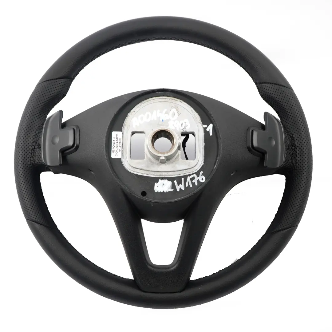 NEU Schwarzes Leder lenkrad Schalt Wippen Mercedes W176 W246 - SKU A0014608903-1 - Teilenummer A0014608903