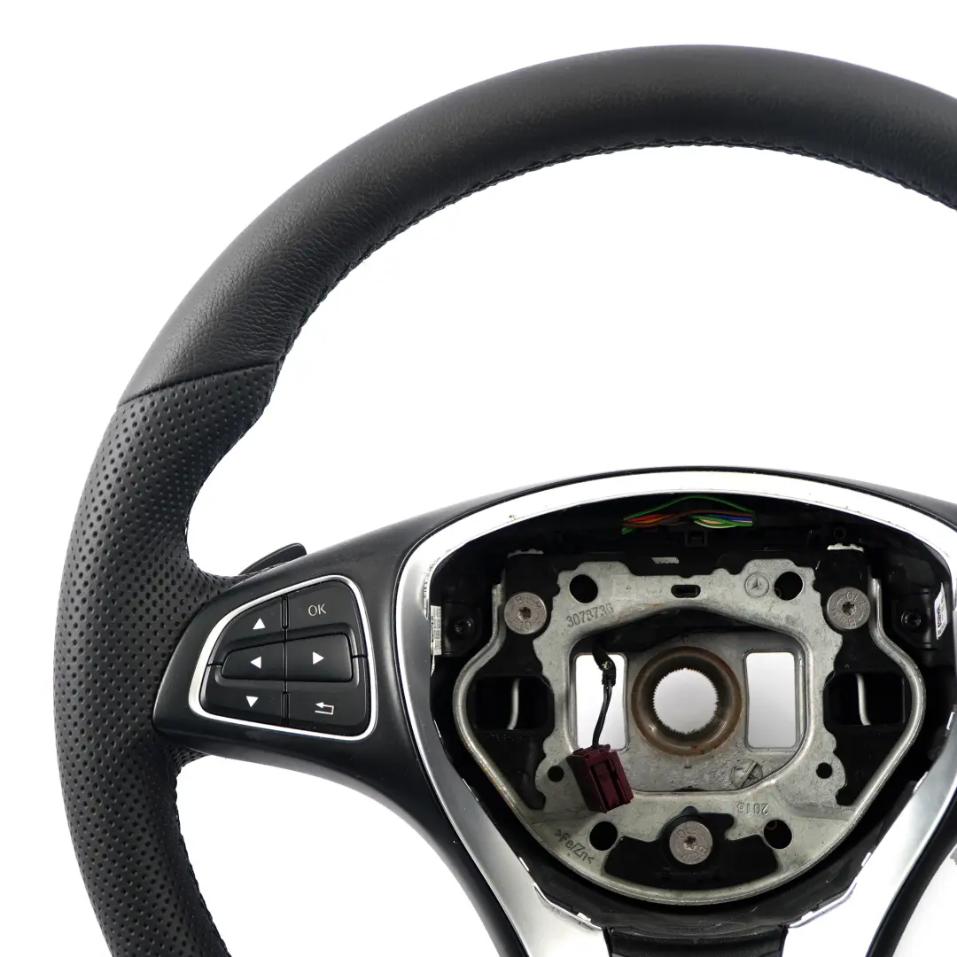 NEU Schwarzes Leder lenkrad Schalt Wippen Mercedes W176 W246 - SKU A0014608903-1 - Teilenummer A0014608903
