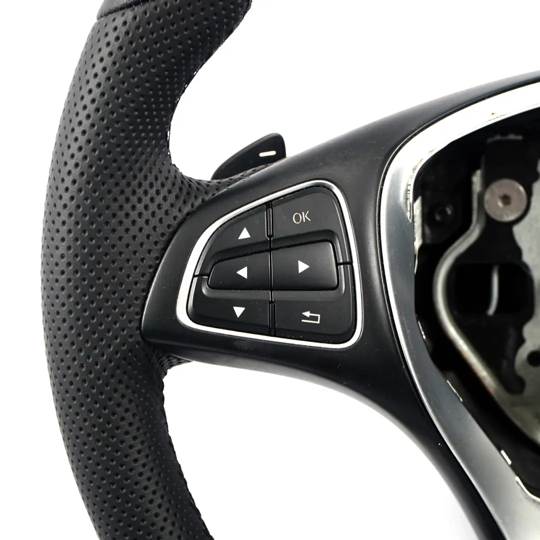 NEU Schwarzes Leder lenkrad Schalt Wippen Mercedes W176 W246 - SKU A0014608903-1 - Teilenummer A0014608903