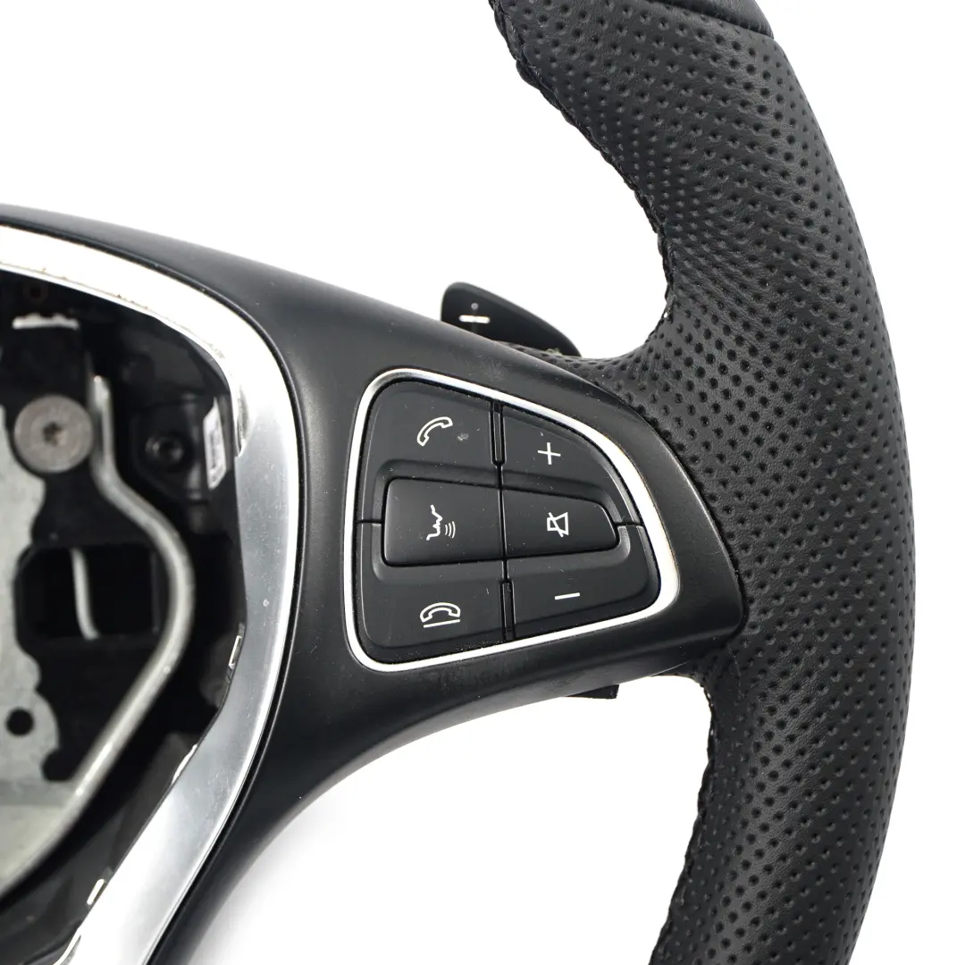 NEU Schwarzes Leder lenkrad Schalt Wippen Mercedes W176 W246 - SKU A0014608903-1 - Teilenummer A0014608903