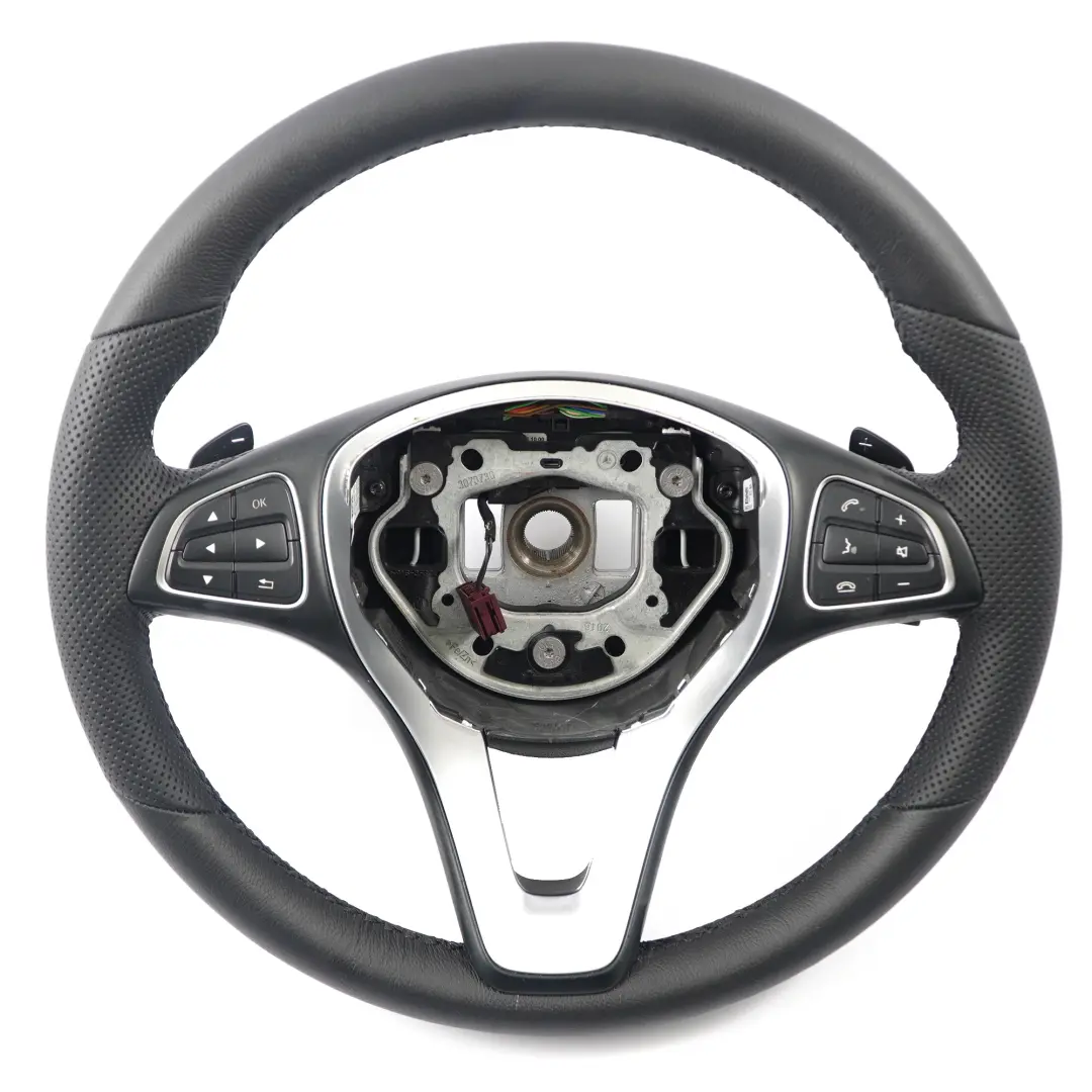 NEU Schwarzes Leder lenkrad Schalt Wippen Mercedes W176 W246 - SKU A0014608903-1 - Teilenummer A0014608903