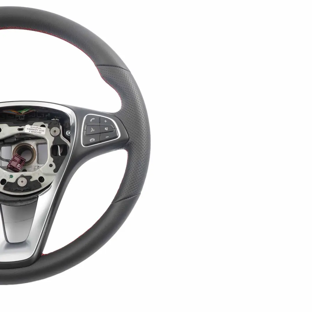 NUEVO Cuero Negro con Hilo Rojo para Volante Mercedes W176 C117 con número de pieza A0014609003 Volante Mercedes W176 C117 NUEVO Cuero Negro con Hilo Rojo - SKU A0014609003-1 - Número de pieza A0014609003