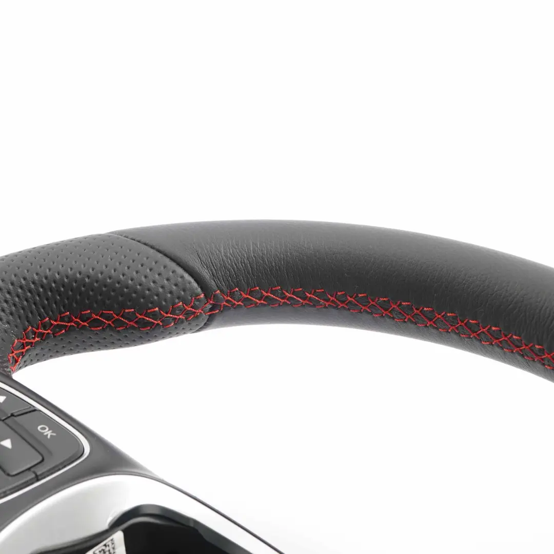  Volant Mercedes W176 C117 NOUVEAU Cuir Noir avec Fil Rouge - SKU A0014609003-1 - Numéro de pièce A0014609003