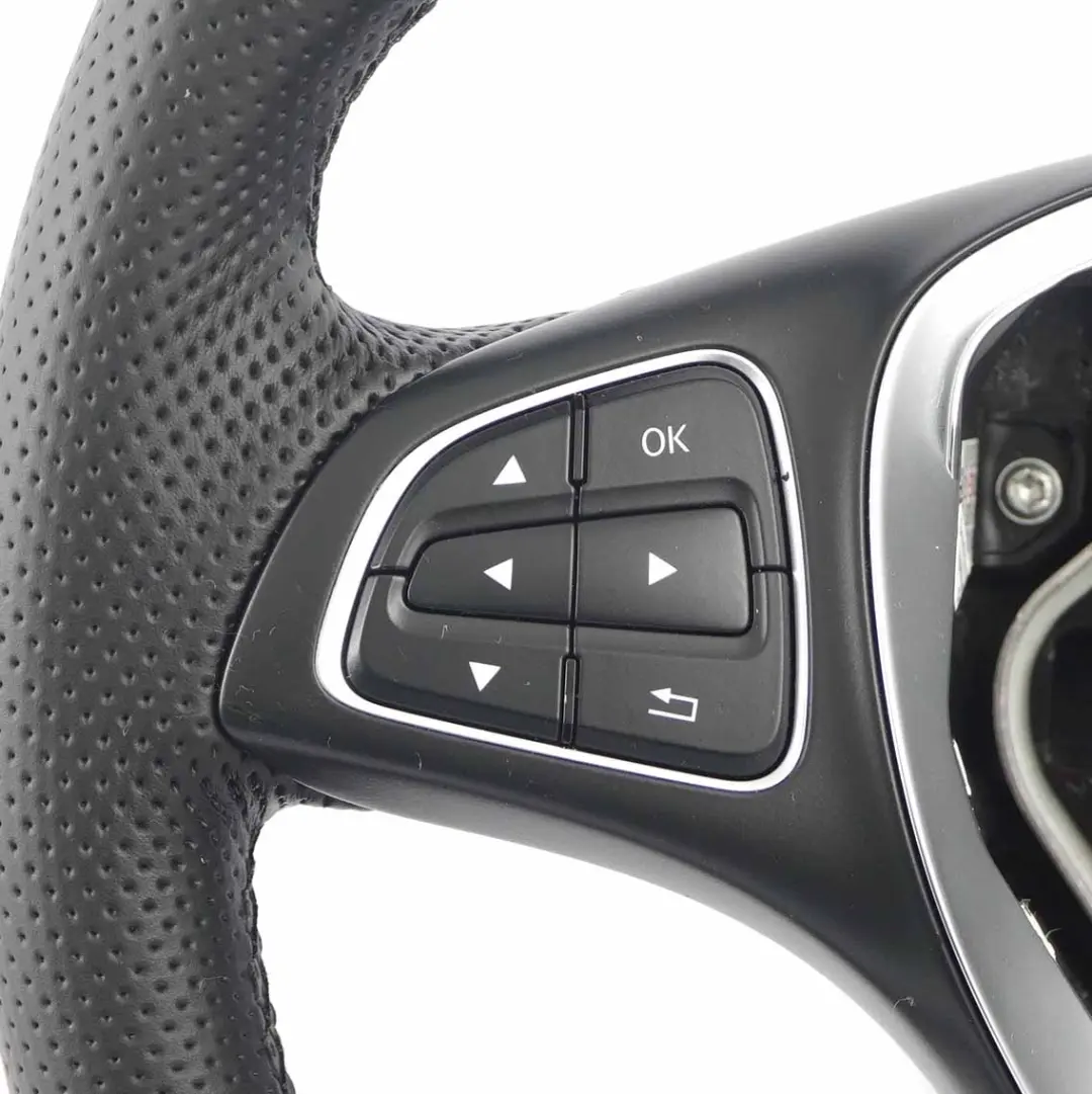 NEU Schwarz Leder Lederlenkrad Multifunktion für Mercedes W176 C117 mit Teilenummer A0014609003 Mercedes W176 C117 NEU Schwarz Leder Lederlenkrad Multifunktion - SKU A0014609003-2 - Teilenummer A0014609003