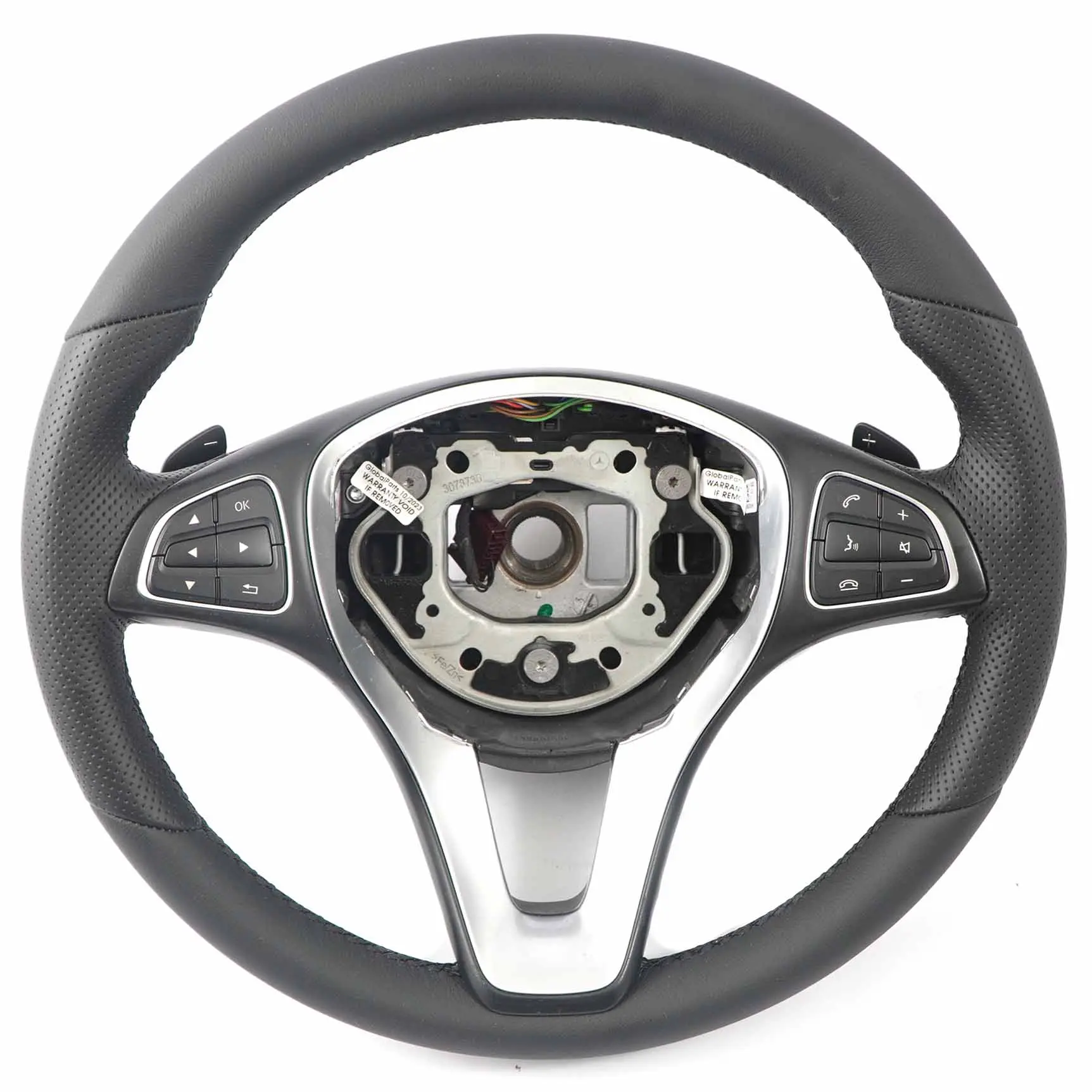 Mercedes C117 W156 W176 W242 W246 NEW Black Leather Steering Wheel Paddle Shift