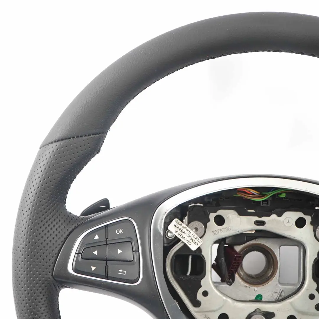 Mercedes C117 W156 W176 W242 W246 NEW Black Leather Steering Wheel Paddle Shift - SKU A0014609103-1 - Part number A0014609103