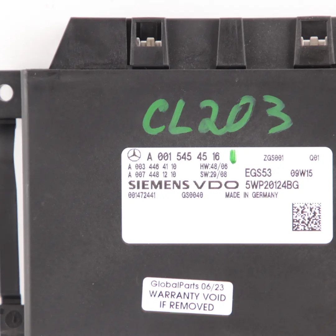 Mercedes CLC CL203 Automatic Gearbox Control Unit Module ECU - SKU A0015454516 - Part number A0015454516