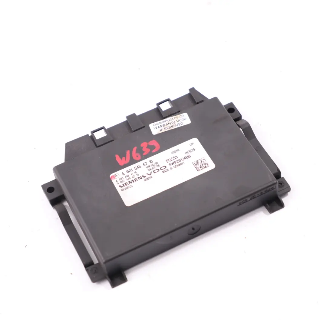 Mercedes Vito W639 Automatic Gearbox EGS Control Unit Module ECU - SKU A0015455716 - Part number A0015455716