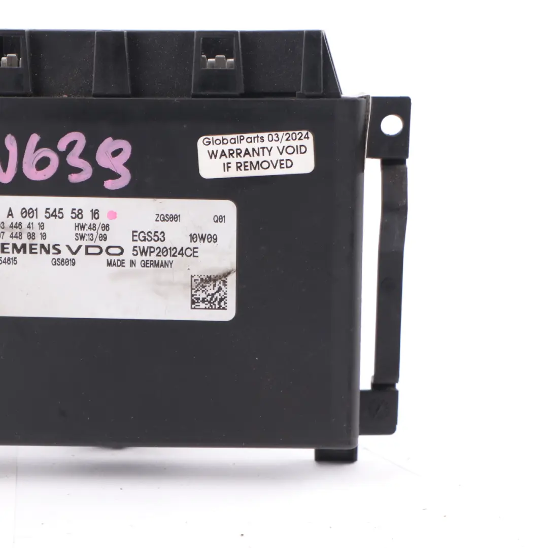 Gearbox Control Module Unit to Mercedes Vito Viano W639 Automatic with Part number A0015455816 Mercedes Vito Viano W639 Automatic Gearbox Control Module Unit - SKU A0015455816 - Part number A0015455816