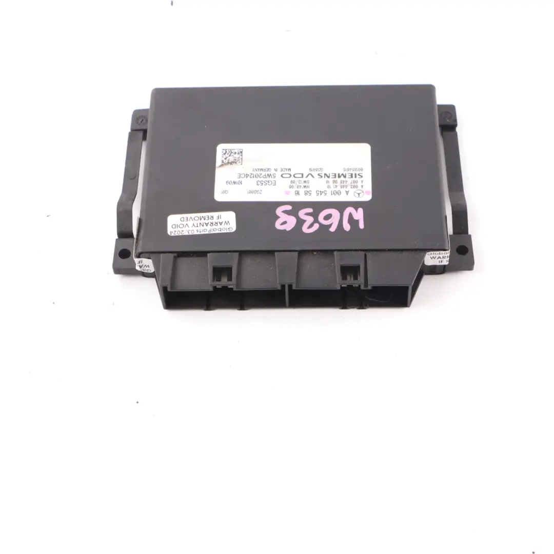 Gearbox Control Module Unit to Mercedes Vito Viano W639 Automatic with Part number A0015455816 Mercedes Vito Viano W639 Automatic Gearbox Control Module Unit - SKU A0015455816 - Part number A0015455816