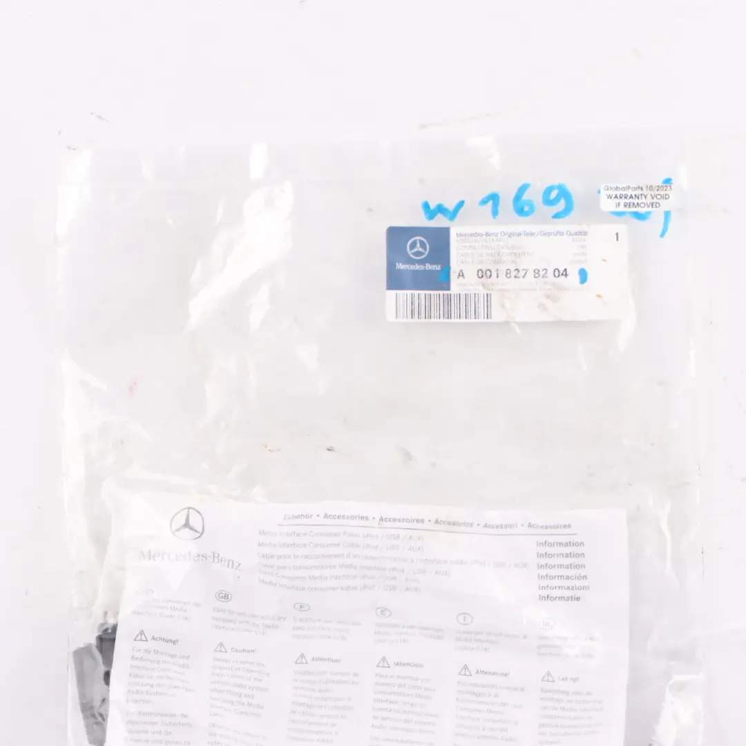 Interface Cable Mercedes W169 W204 USB AUX Audio Iphone Media to with Part number A0018278204 Interface Cable Mercedes W169 W204 USB AUX Audio Iphone Media - SKU A0018278204 - Part number A0018278204
