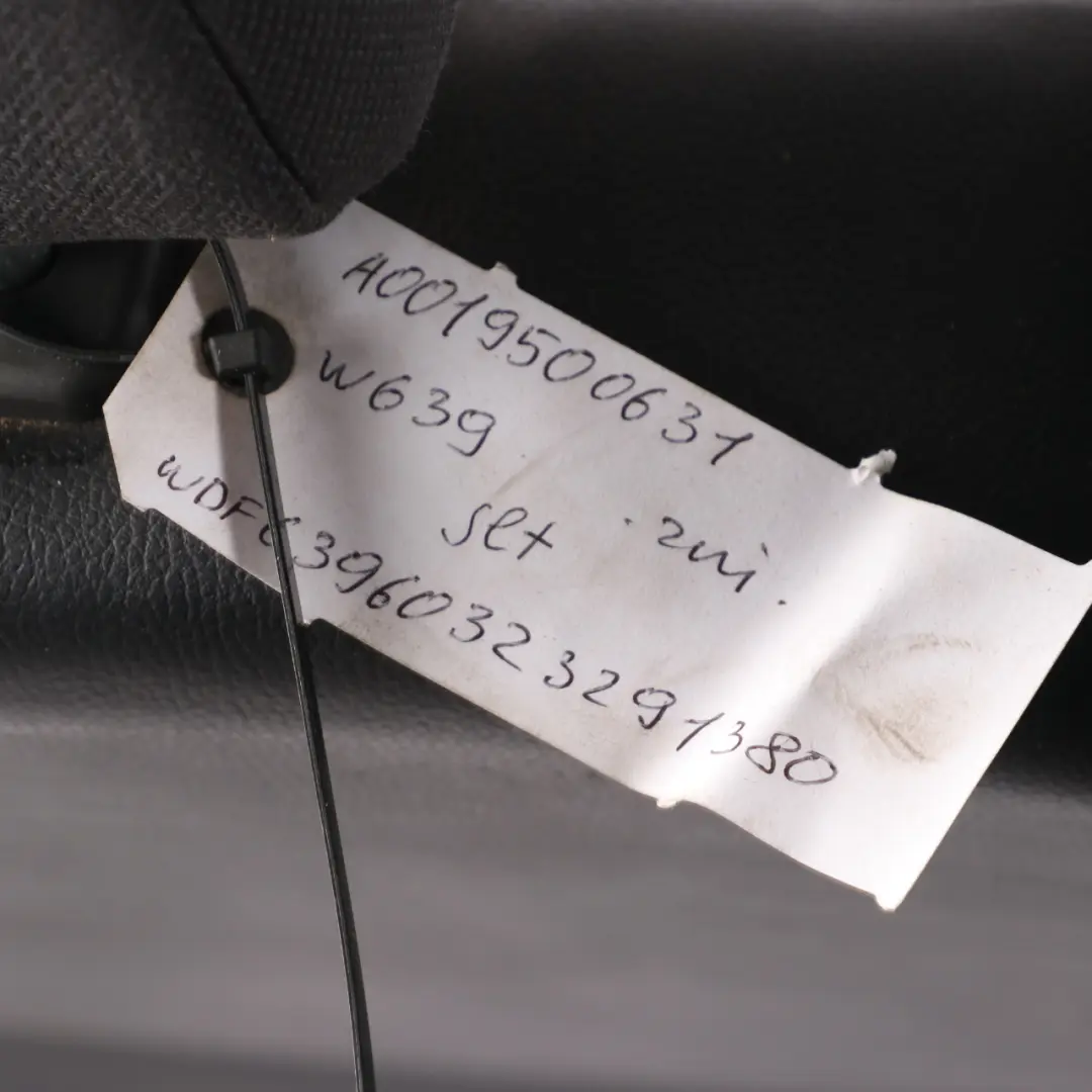 Mercedes Vito W639 Rear Seats Three Seater Seat Bench Backrest Cloth Fabric - SKU A0019500631 - Part number A0019500631