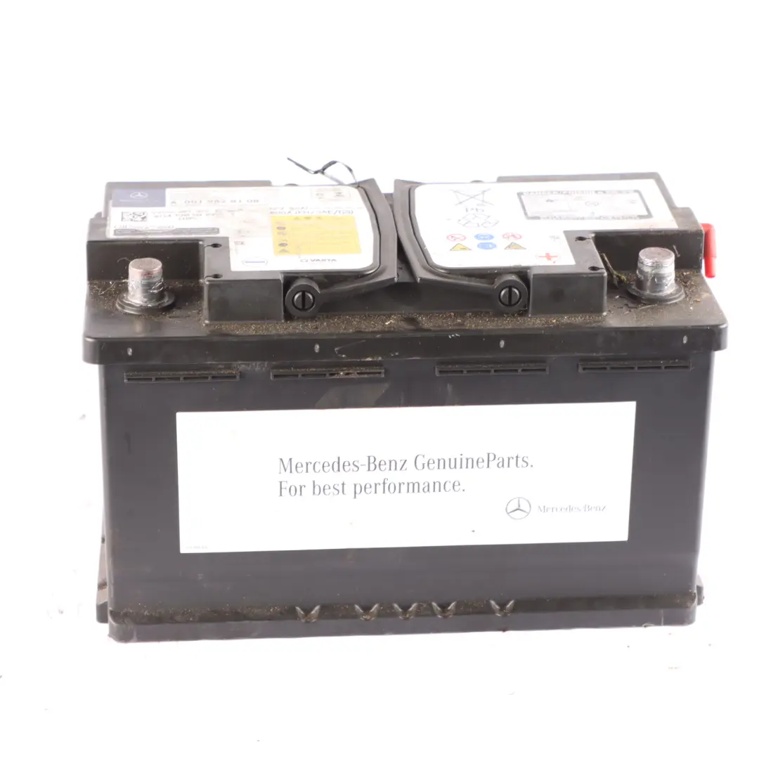 AGM Accumulator Battery 80Ah 800A 12V Varta to Mercedes with Part number A0019828108 Mercedes AGM Accumulator Battery 80Ah 800A 12V Varta - SKU A0019828108 - Part number A0019828108