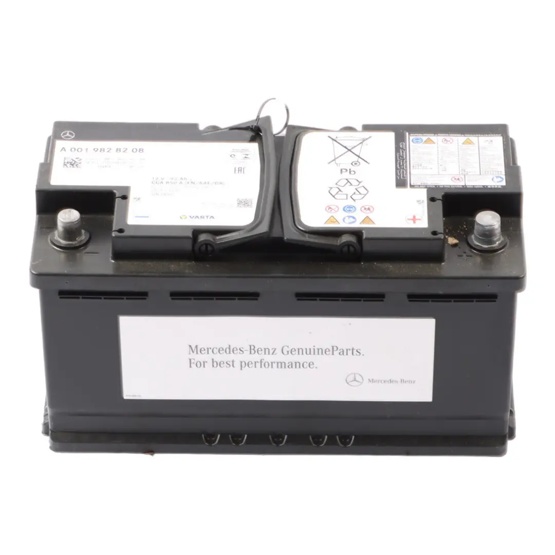 AGM Accumulator Battery 92Ah 850A 12V Varta to Mercedes with Part number A0019828208 Mercedes AGM Accumulator Battery 92Ah 850A 12V Varta - SKU A0019828208 - Part number A0019828208