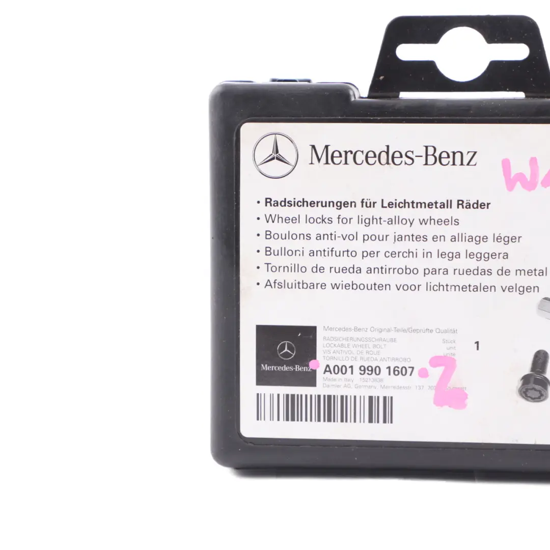  Security Bolts Mercedes W176 W204 W205 Wheel Bolt Rear Front Set - SKU A0019901607-2 - Part number A0019901607