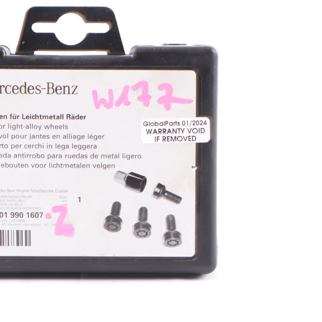 Mercedes W176 W204 W205 Ensemble Boulons Roue Arrière Avant - SKU A0019901607-2 - Numéro de pièce A0019901607