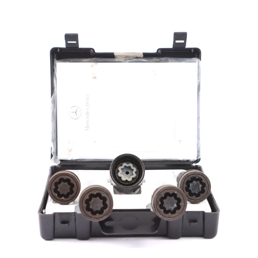 Antirrobo Pernos Mercedes X253 W204 W213 Rueda Seguro Pernos Set para con número de pieza A0019901707 Antirrobo Pernos Mercedes X253 W204 W213 Rueda Seguro Pernos Set - SKU A0019901707 - Número de pieza A0019901707