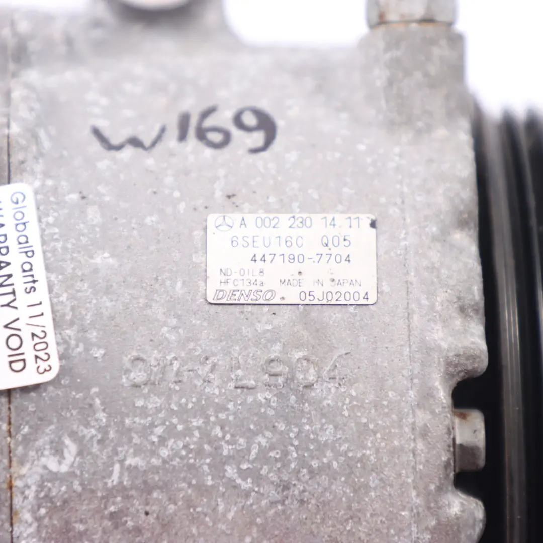  Compresor Aire Acondicionado Mercedes W169 W245 OM640 A/C Bomba - SKU A0022301411 - Número de pieza A0022301411